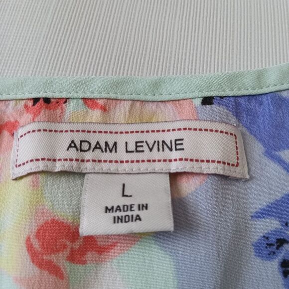 Adam Levine Colorful Pastel Flowers Lightweight Sleeveless Blouse Women's Large - Picture 3 of 12